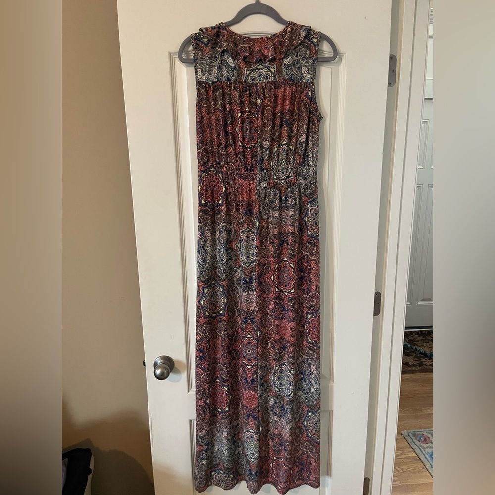 Nina Leonard Sleeveless Front Wrap Maxi Dress Women’s Size Large - Picture 5 of 16